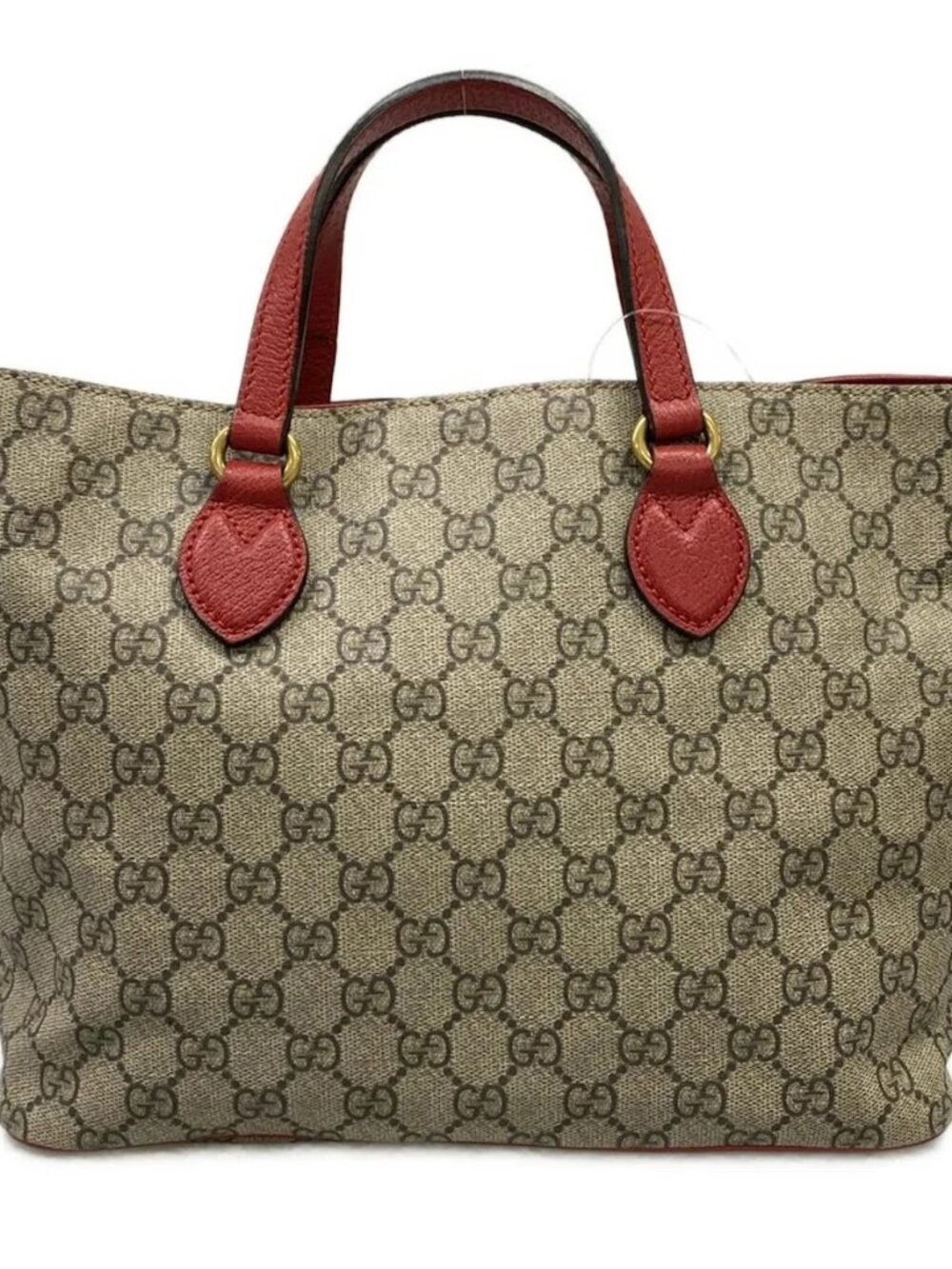 GUCCI Bosco 473887 Beige Red Multi CG Supreme Canvas Leather Suede - Tote Bag - Picture 2 of 15